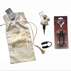 Wine Lover Gift Set Bag Rabbit Stopper CorkScrew